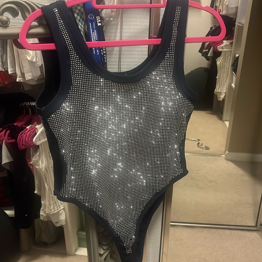 NWT Sparkly Bodysuit Navy